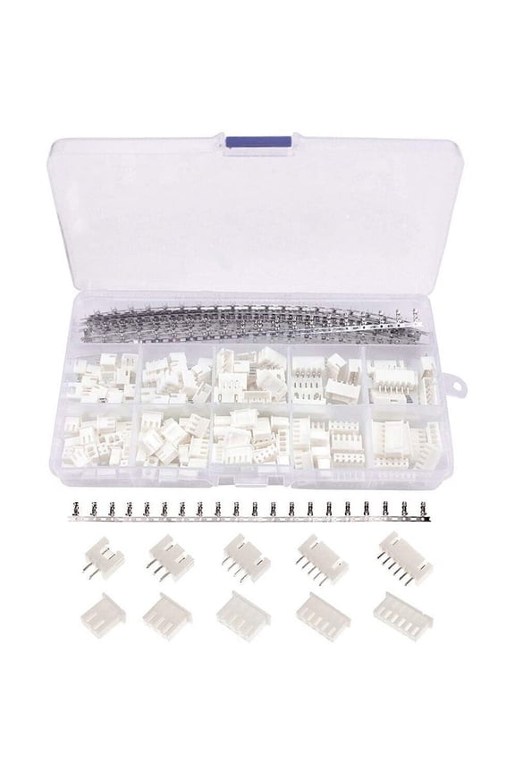 TOP! 460Pcs 2.54mm JST-XH Connector Kit with Female Pin Header and 2/3/4/5/6 Housing Adapter Plug