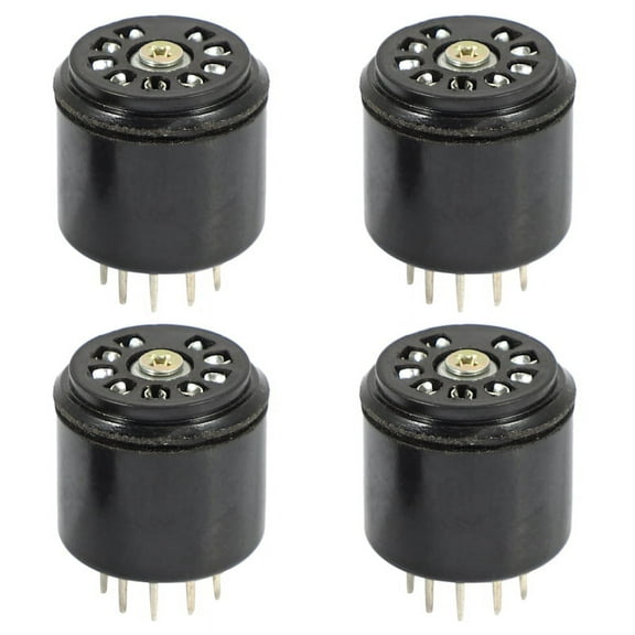 TOP! 4x 9Pin Bakelite Vacuum Tube Socket Saver base For 12AX7 12AU7 ECC82 ECC83 amps, 4 Pcs