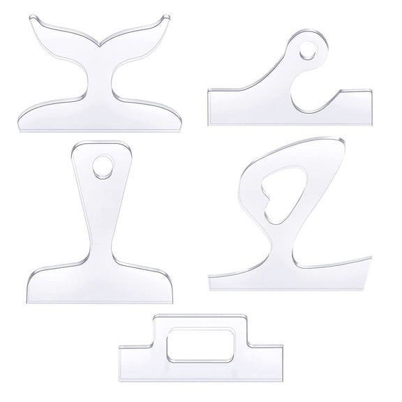 TOP! 5 Blank Handle Cutting Templates Kitchen Board Template Tool Anti-Plate