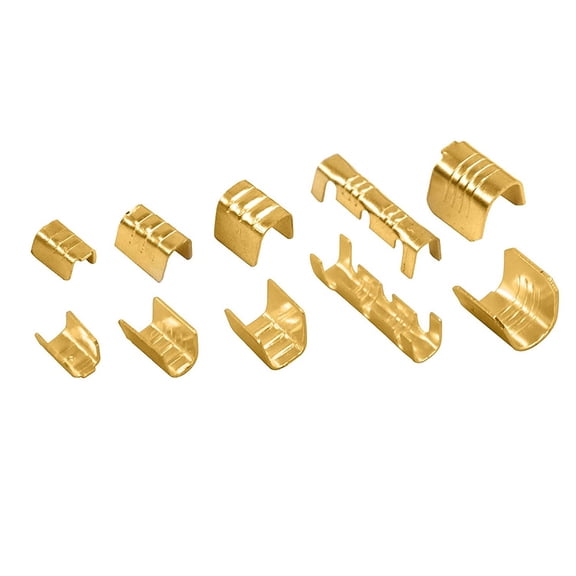 TOP! 500Pcs U Shape Copper Ring Terminals Crimp Kit Non-Insulated Assortment Cable Wire Spade Electric Butt Connector 454TABC