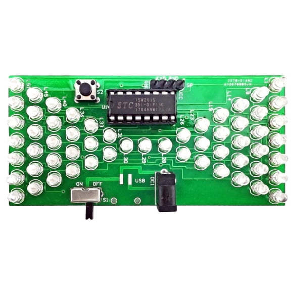 TOP! 5V Electronic Hourglass DIY Kit Funny Electric Production Kits Precise with LED Lamp Double Layer PCB Board 84X40mm