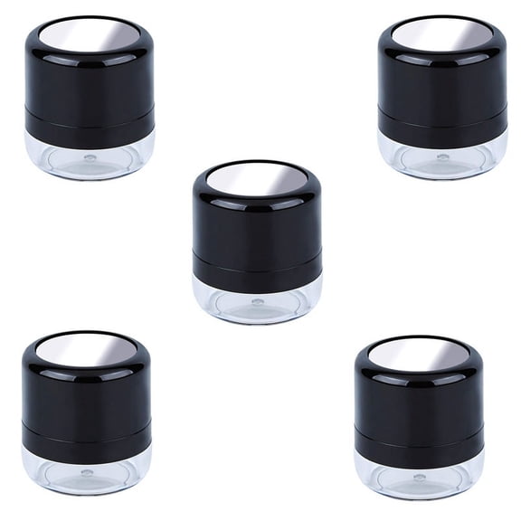 TOP! 5pcs Empty Loose Powder Box, Makeup Portable Mirror Travel DIY Foundation