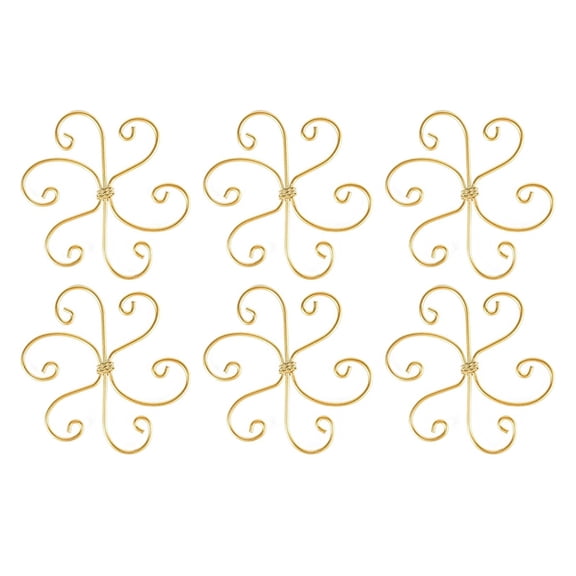 TOP! 6pcs Plant Stem Support, Metal Monstera Holder Support Unique Design Bamboo Clamp Set