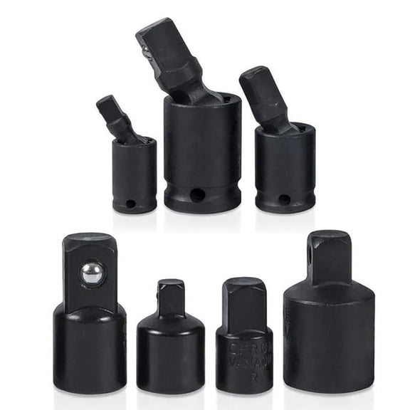 TOP! 7PCS for Impact Driver Wrench Joint Swivel Socket Adapter Reducer 3/8 1/4 1/2in Niversal 3-Piece