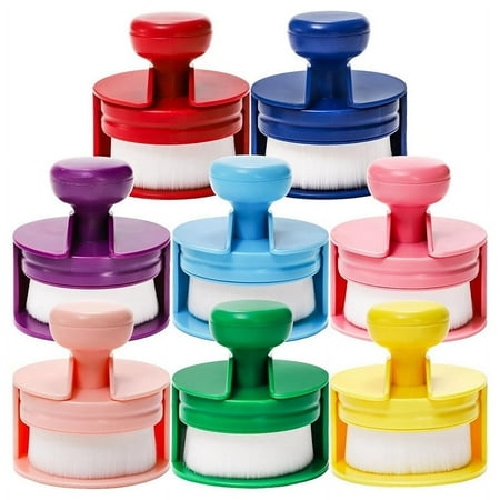 8 Colors Flat Top-Ink Blending Brushes, Craft Ink Blender Brushes Set, Round Tools with Soft Bristle