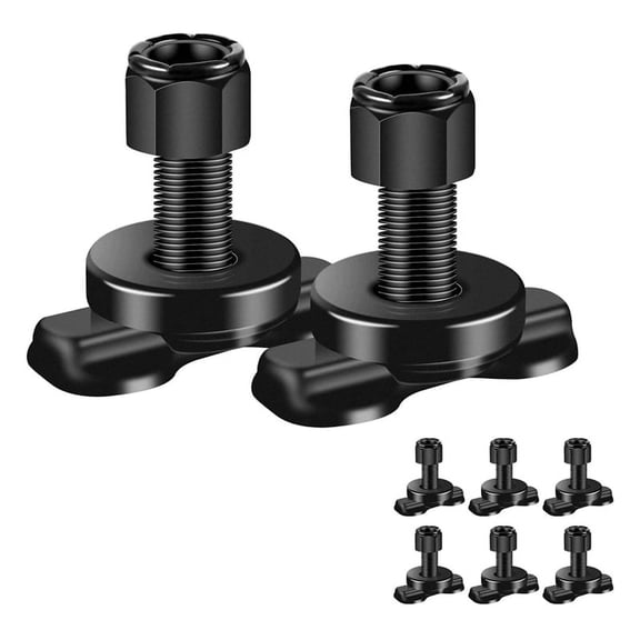 TOP! 8 Pcs L-Track Double Lug Threaded Stud Nut Fitting Tie Down Used with L Track Rail for Truck Bed,Trailer Cargo