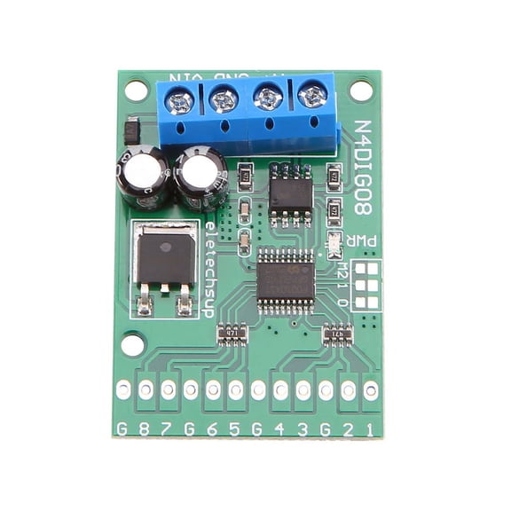 TOP! 8Ch Input/Output Digital Switch TTL LvTTL CMOS RS485 IO Control Module Modbus Rtu Board for PLC Relay, (No Pin)