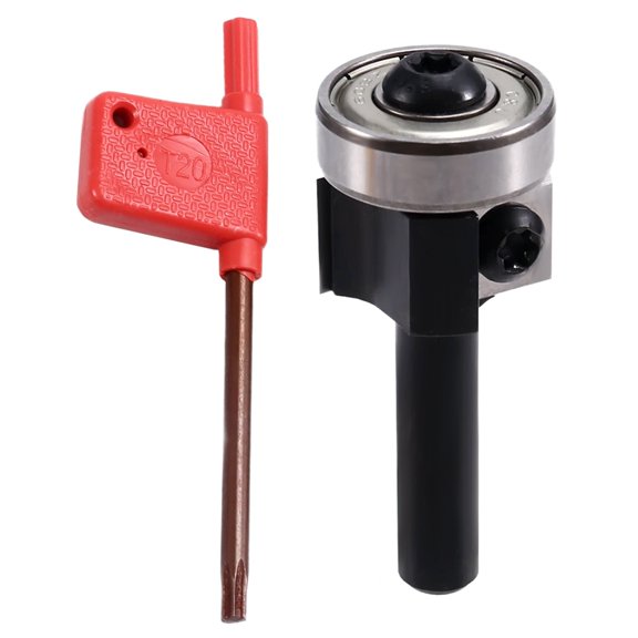 TOP! 8mm Double Edge Milling Cutter with Bearing Flush Trim Router Bit for Woodworking Hand Making Drawer Tool 8x22x12mm