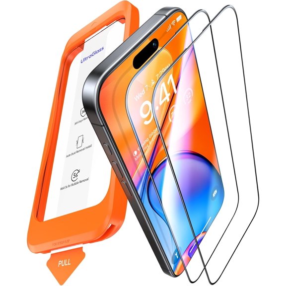 TOP 9H+ Armor for iPhone 17 Pro Screen Protector [NO.1 Military Grade Shatterproof] Tempered Glass 6.3 [Longest Durable] OneStep Install, 2 Pack