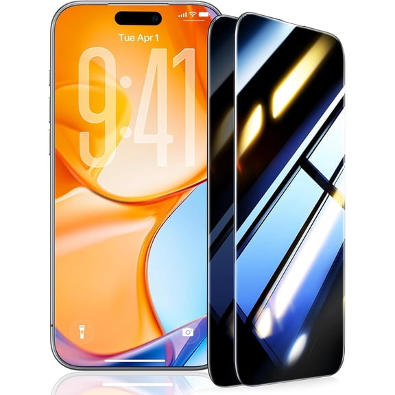 TOP 9H+ Armor for iPhone 16 Pro Max Privacy Screen Protector [NO.1 Military Grade Shatterproof] Tempered Glass [100% Anti Spy & Longest Durable] 2 Pack