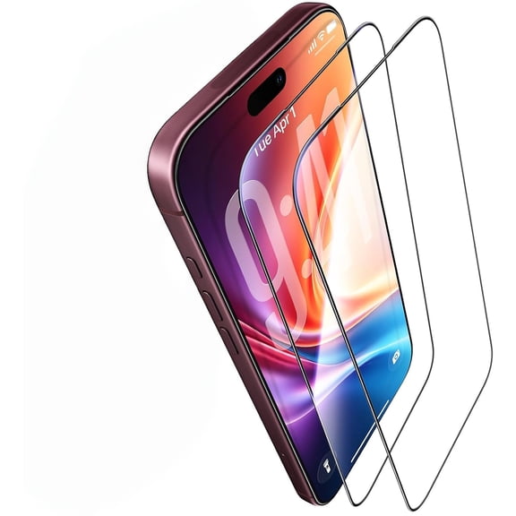TOP 9H+ Armor for iPhone 17 Pro Screen Protector Glass, 2 Pack NO.1 Military Grade Shatterproof, Screen Protector for 17 Pro Tempered Glass, Sapphire Reinforced, One-Pull Tray, 6.3''
