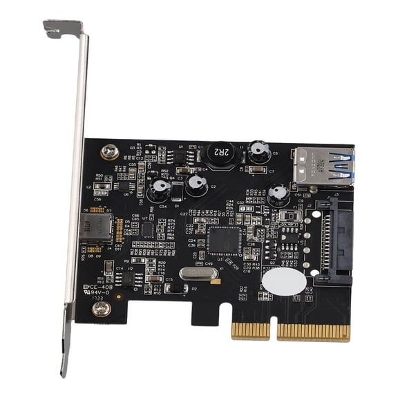 TOP! Adapter Card PCI-E 4X to USB3.1 Expansion 10G Rear TYPE-C+TYPE-A Board ASM1142 Module