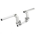 thumbnail image 1 of Adjustable Motorcycle Handlebars Handle Bar, Detachable Steering Hangers Bars System for 125cc Scooter Silver, 1 of 4