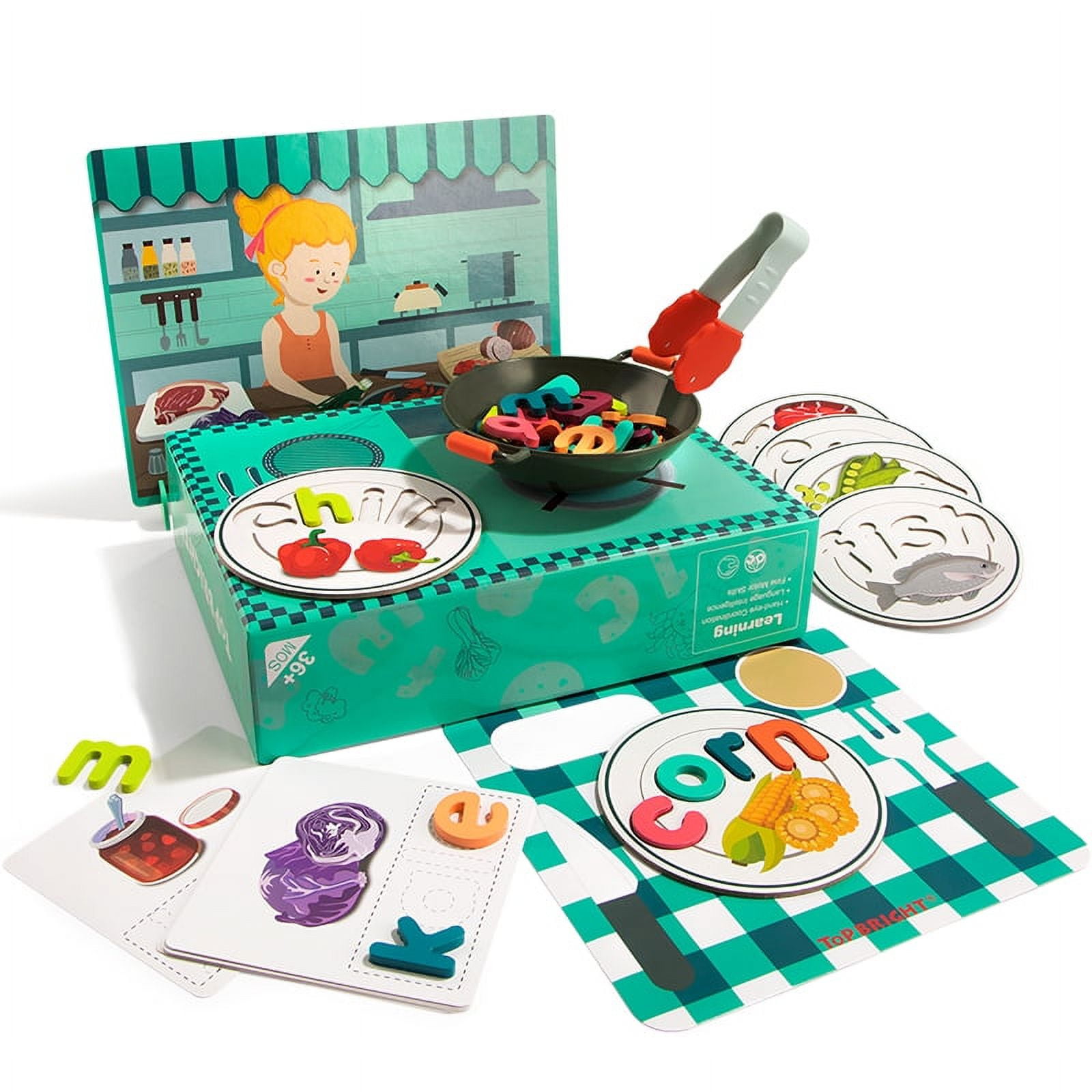 TOP BRIGHT ABC Spell & Play Food Box Pretend Play Cooking Toys