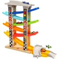 TOP BRIGHT Wooden Car Ramp Toddler Toys for 1 2 Year Old Boy Race Track