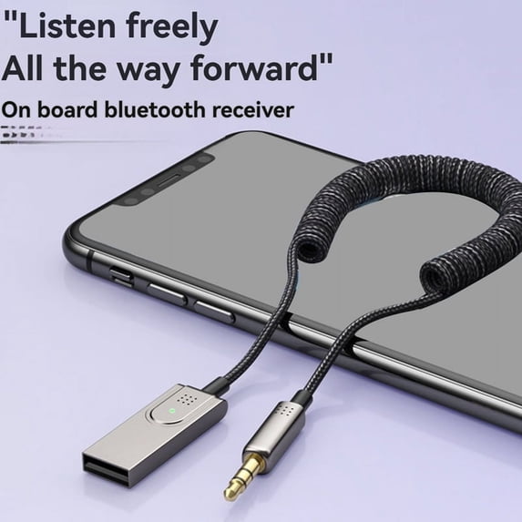 TOP! Bluetooth 5.1 AUX Car Adapter USB to 3.5mm Jack Dongle Cable Handfree Wireless Transmitter Receiver