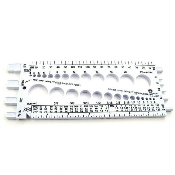 Bolt Nut Thread Inch&Metric Tester Gauges Metric Size Gauge Measuring Tool for Screw-B