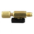 thumbnail image 1 of Brass R410A Refrigerant Straight Ball Valves AC Charging Hoses 1/4inch, 1 of 4