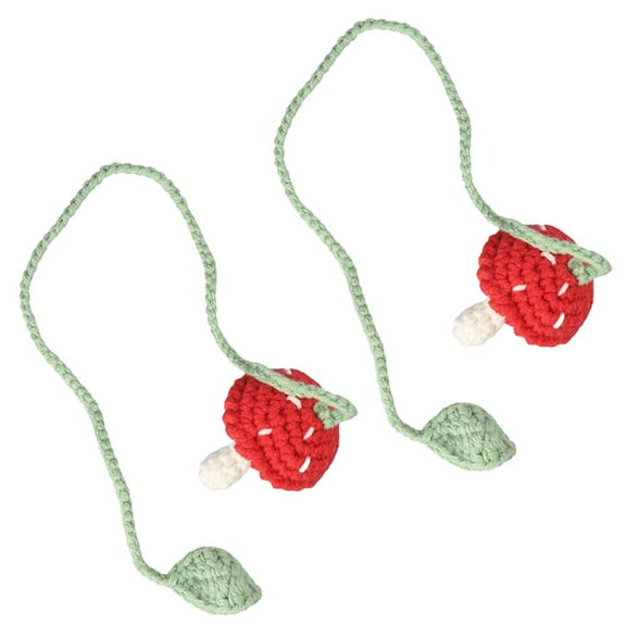 TOP! Cute Mushroom Bookmark Handmade Knitted Book Clip Paging Marker Reader Lover Unique Personalized Gift