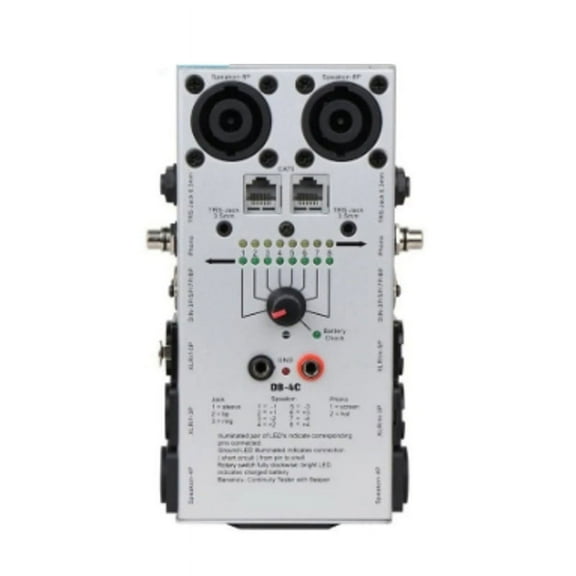 TOP! DB-4C Multi Audio Cable Tester TRS XLR Network Detector Test for Stage Recording Studio