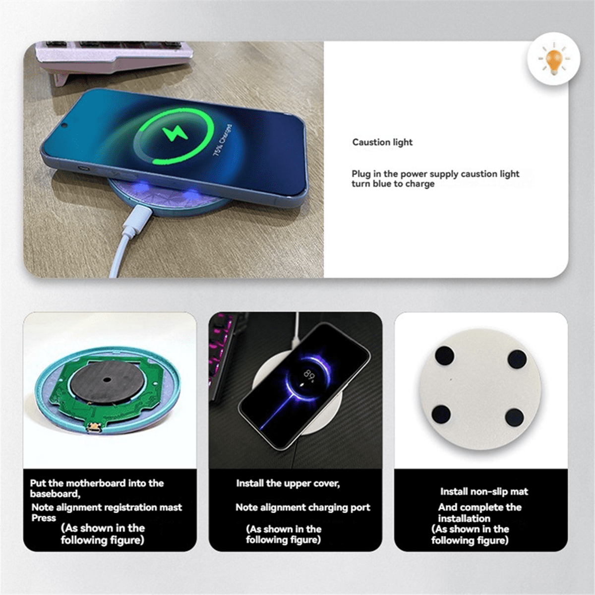 TOP! DIY 3D Printing Wireless Charger Kit Model Gift Module Diy 10W ...