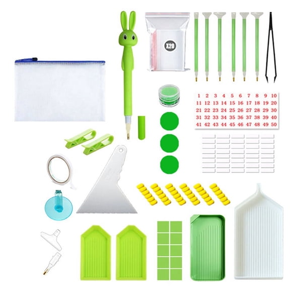 TOP! DIY Painting TOP! Diamond Point Pen Quick Pasting Tool Set Green