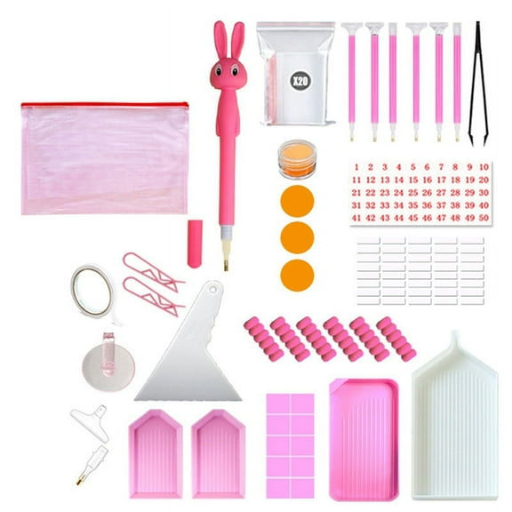 TOP! DIY Painting TOP! Diamond Point Pen Quick Pasting Tool Set Pink