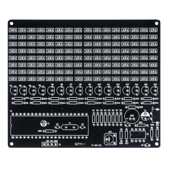 TOP! DIY Sound Control LED Music Electronic Kits Audio Frequency Display PCB Soldering Project Practice Kit