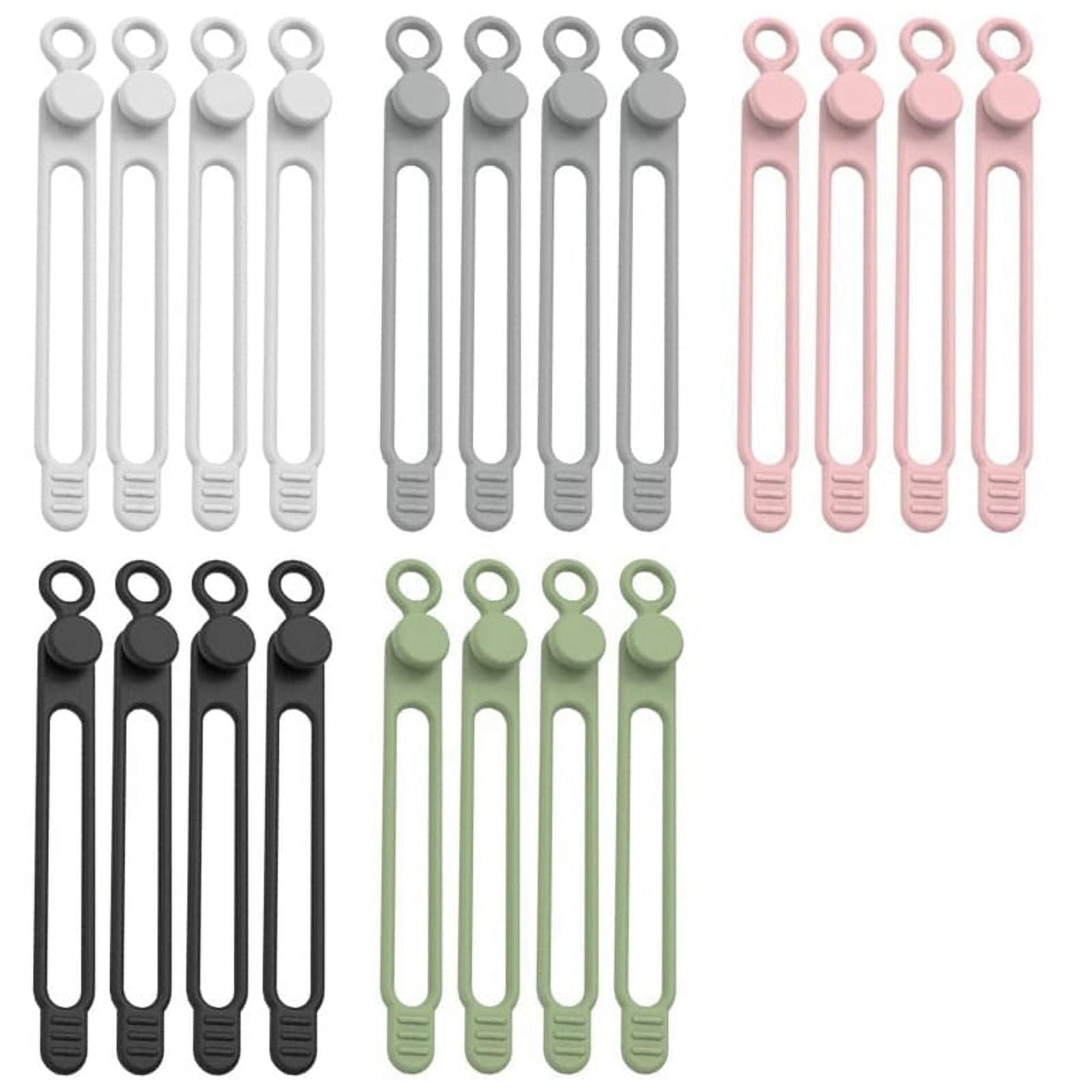 TOP! Data Cable Organizer, Upgrade Silicone Ties Reusable Management Elastic Cord Organizer