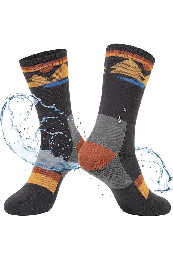 DryKnit™ Waterproof Crew Socks for Men & Women, Merino Blend, All-Weather Outdoor Use, Dark Gray, M