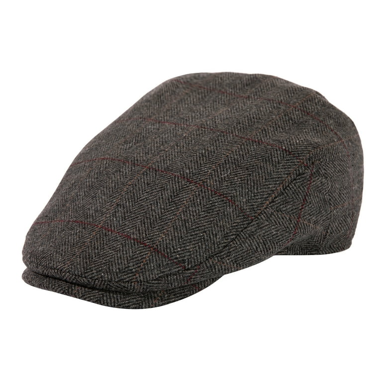 TOP-EX L/XL/XXL/3XL Mens Tweed Flat Cap – Wool Newsboy Driving Hat