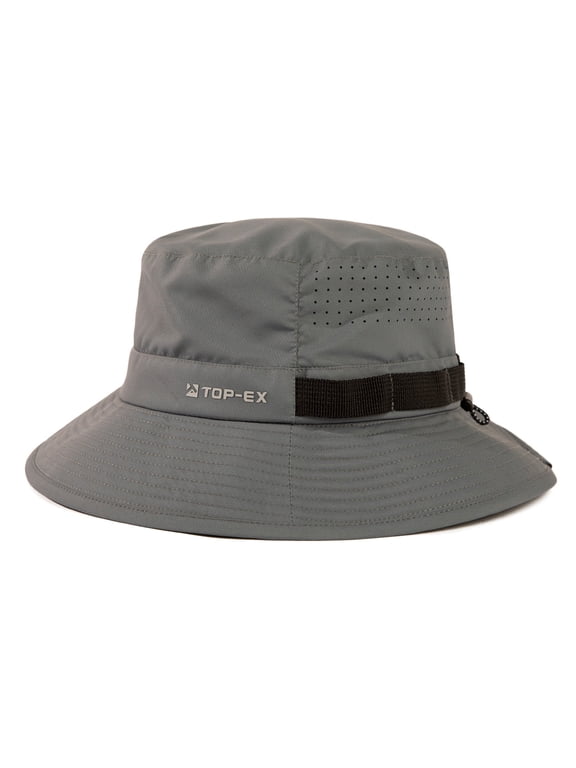Mens Cooling Sun Hat, Lightweight Wide Brim Upf 50 Bucket Boonie Hat, Grey, L xl