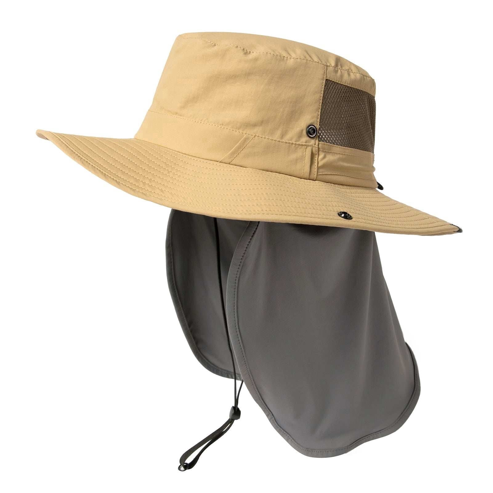 TOP-EX Men’s UV Protection Sun Hat with Cooling Neck Flap, Wide Brim ...