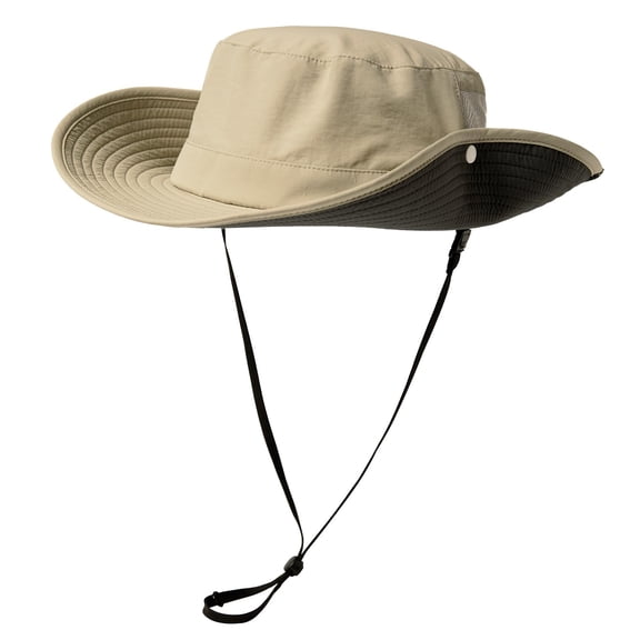 TOP-EX Waterproof Sun Hat, Nylon, for Hiking and Casual Wear, Beige, M/L