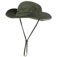thumbnail image 1 of TOP-EX Oversize XL XXL Large Waterproof UPF 50+ Wide Brim Mens Sun Safari Fishing Hiking Hat with Chin Strap Army Green Large, 1 of 6