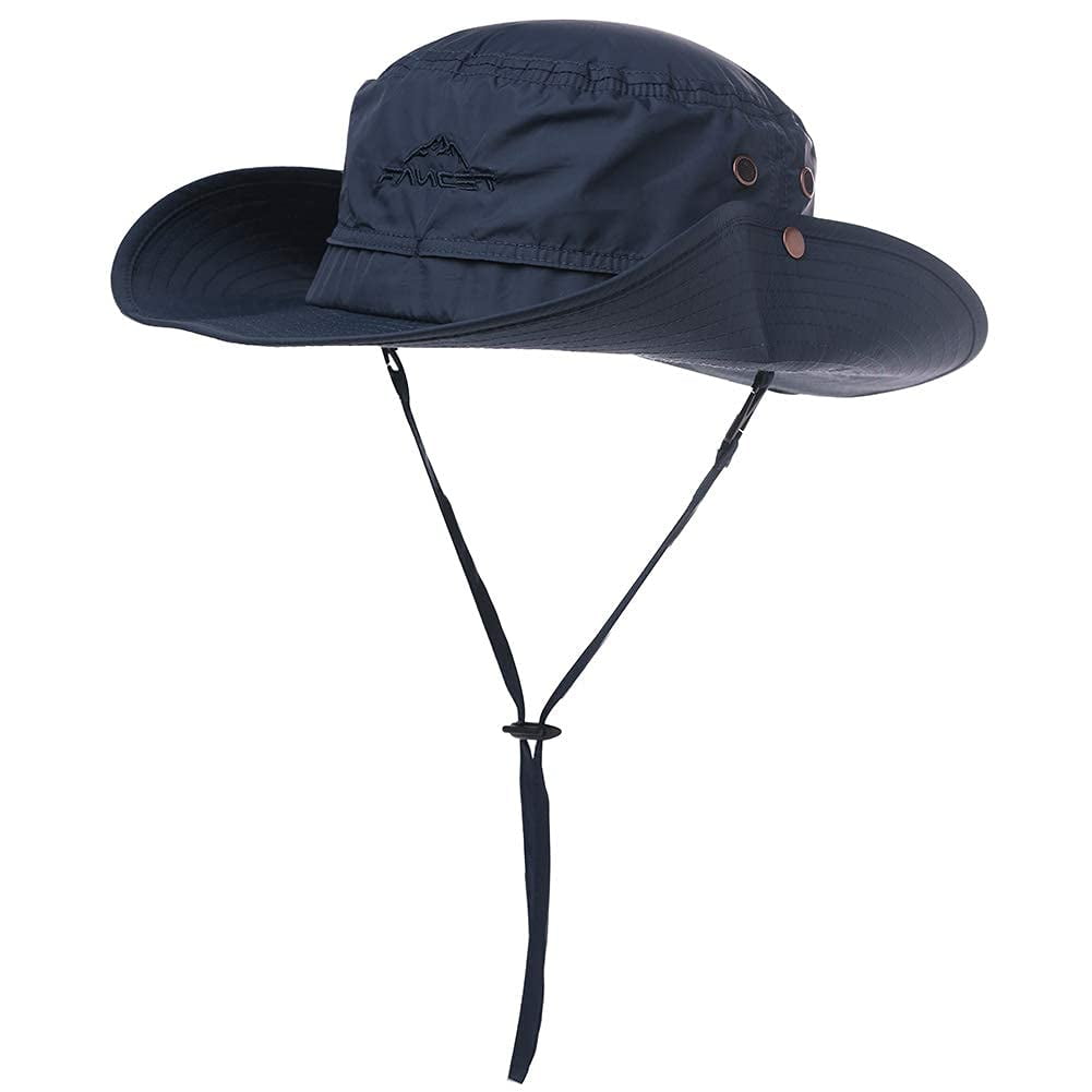 TOP-EX Oversize XL XXL Large Waterproof UPF 50+ Wide Brim Mens Sun Safari  Fishing Hiking Hat with Chin Strap Army Green Large 