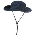 thumbnail image 1 of TOP-EX Oversize XL XXL Large Waterproof UPF 50+ Wide Brim Mens Sun Safari Fishing Hiking Hat with Chin Strap Navy Blue Large X-Large, 1 of 6