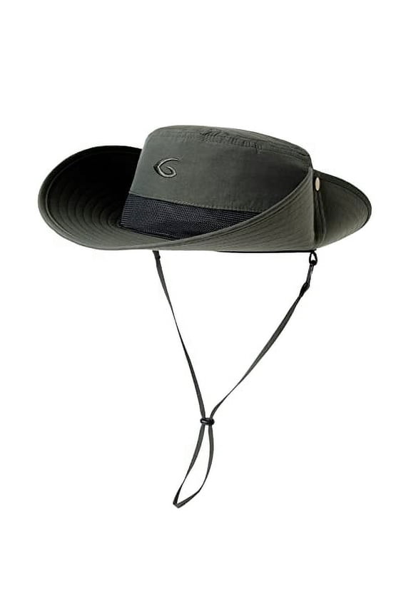 Oversize XL XXL Large Wide Brim Waterproof UPF 50+ Sun Hat Summer Travel Fishing Hiking Fisherman Chin Strap Army Green Large