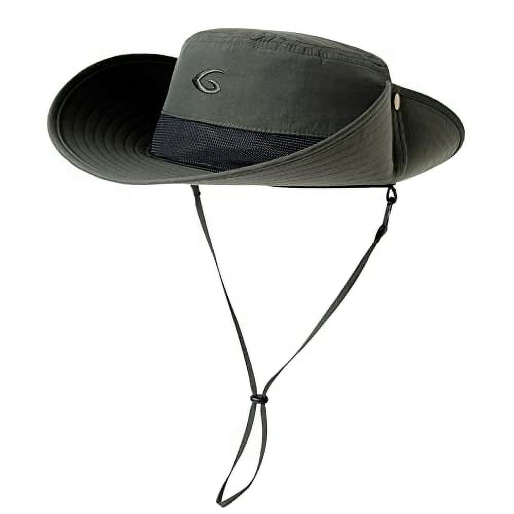 TOP-EX Oversize XL XXL Large Waterproof UPF 50+ Wide Brim Mens Sun Safari  Fishing Hiking Hat with Chin Strap Army Green XXL 