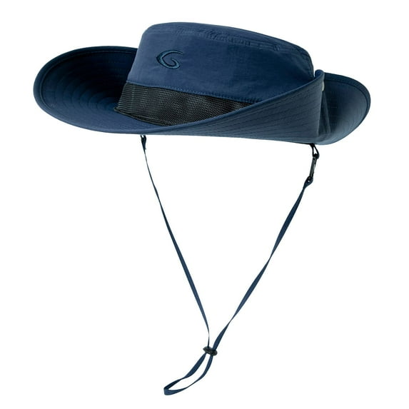 TOP-EX Oversize XL XXL Large Wide Brim Waterproof UPF 50+ Sun Hat Summer Travel Fishing Hiking Fisherman Chin Strap Navy Blue X-Large XL