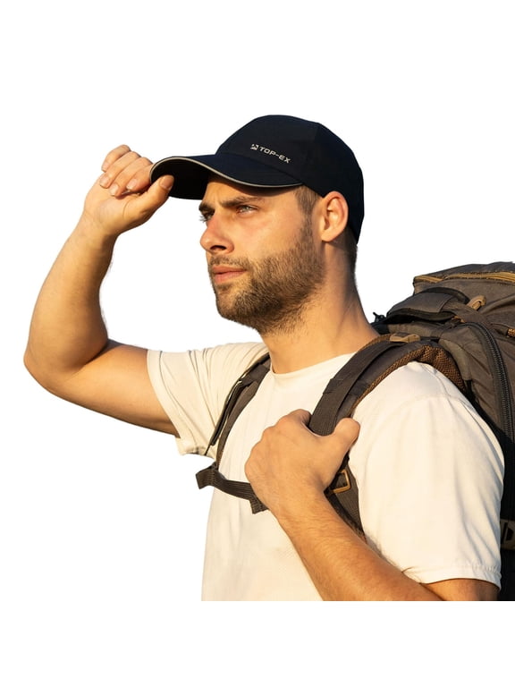 Oversized Men Running Waterproof Hydro Cooling Hat Baseball Cap for Large Heads Navy XL/XXL