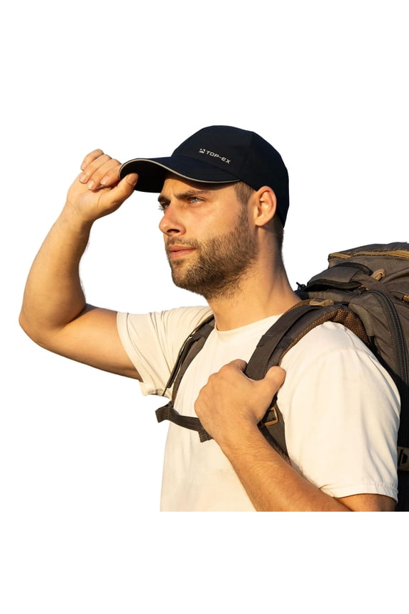 Oversized Men Running Waterproof Hydro Cooling Hat Baseball Cap for Large Heads Navy XL/XXL