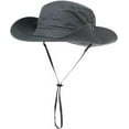 thumbnail image 1 of TOP-EX UPF 50 Sun Hats Wide Brim Summer Safari Hat Fishing Hiking Boonie Hats for Men Waterproof Dark Grey Small Medium, 1 of 6