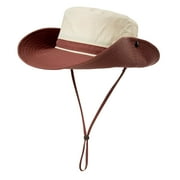 TOP-EX UPF 50 Wide Brim Sun Hats for Men Women - Summer Safari Hat, Breathable Fishing Hat, Outdoor Sunhat for Hiking Gardening Trekking Travel Titian Red L/XL 60-63CM