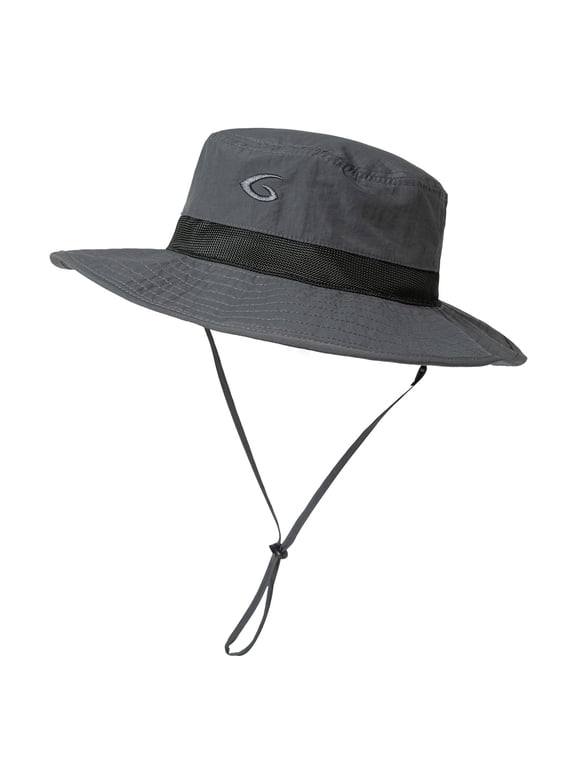 Wide Brim Sun Hat Unisex UPF 50 Waterproof Adjustable Breathable for Outdoor Adventure Hiking Fishing Safari Packable Dark Grey L/XL