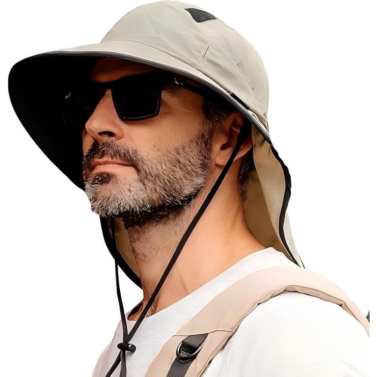 TOP-EX XXL/XL/L/M Mens Sun Hat with Neck Flap & Sunglass  display picture 1