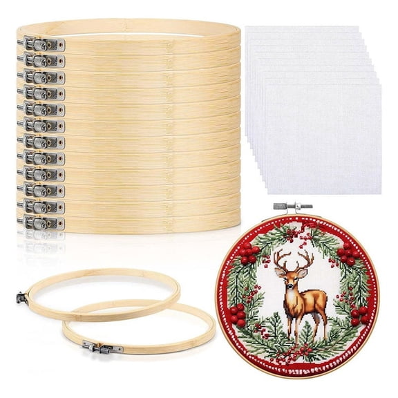 TOP! Embroidery Kit Hoop for Craft Sewing Wall Hanging and DIY Art