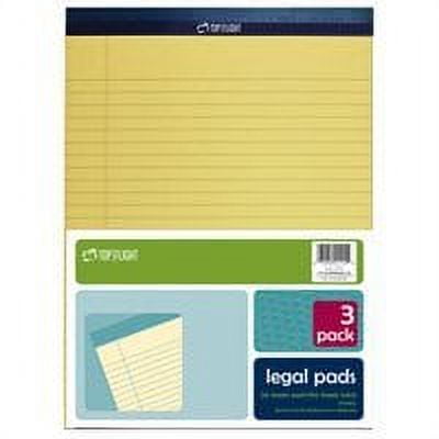 TOP FLIGHT 8115-3 8.5 x 11.75 In. Yellow Legal Pad (Pack of 16)