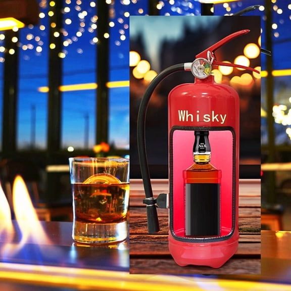 TOP! Fire Extinguishers Mini Bar, Novelty Bar Recycle Man Cave Gift for Whisky Loving Fireman