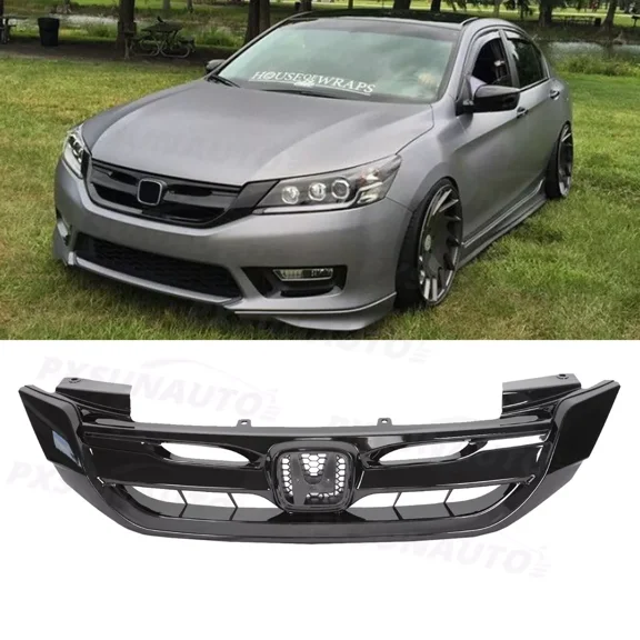TOP GEAR MOTORS Black High-Quality 2013 2014 2015 Honda Accord Front Bumper Grille